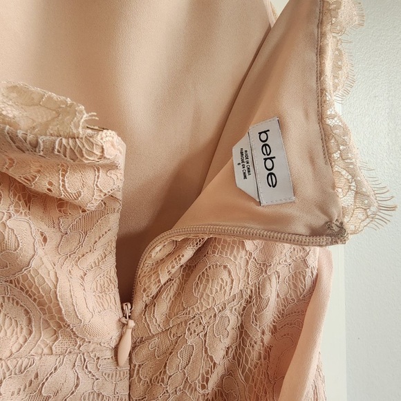 Bebe Lace Halter Jumpsuit Pink Size 8 - Picture 5 of 5